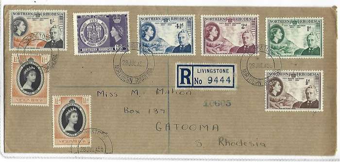 Northern Rhodesia  Envelope - Cecil Rhodes, and Coronation