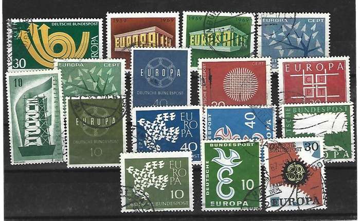 Germany Bundepost - set of used stamps