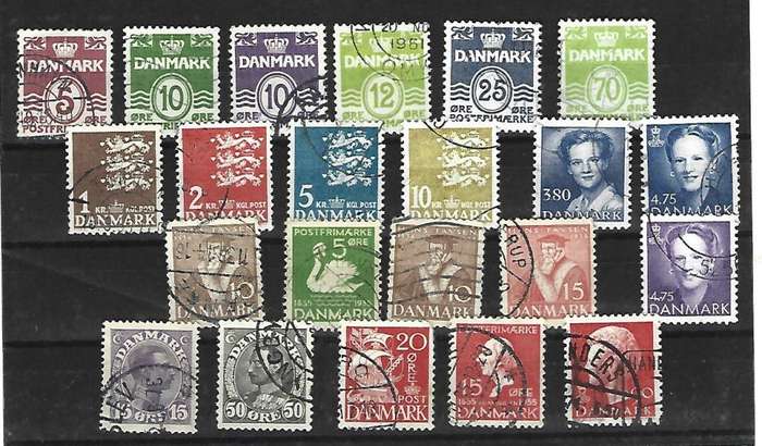 Denmark - set of used stamps