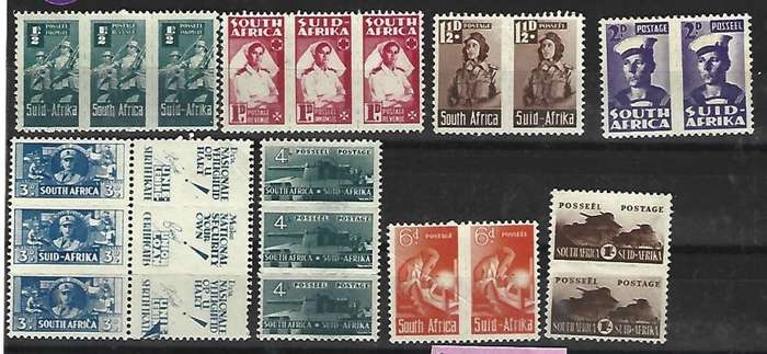 Union of SA - SACC 95-102 - Small war effort - Mint hinged