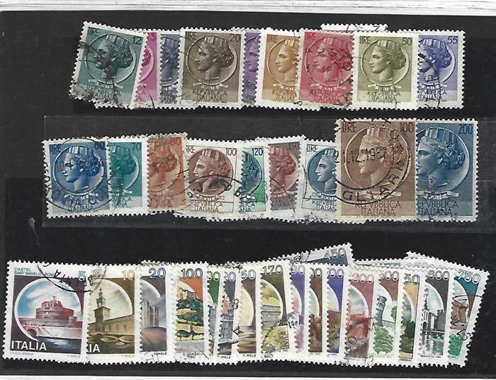 Italy - Set of used Stamps - As per scan