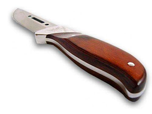 FIXED BLADE SABER - USA COLUMBIA 018 - 200mm Length - Wooden Grip