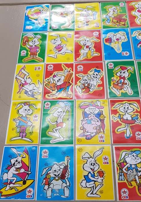 CALTEX VINTAGE COLLECTIBLE BUNNY STICKERS Nr 1 - 30