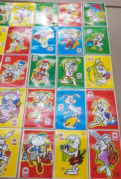 CALTEX VINTAGE COLLECTIBLE BUNNY STICKERS Nr 1 - 30