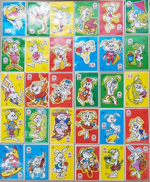 CALTEX VINTAGE COLLECTIBLE BUNNY STICKERS Nr 1 - 30