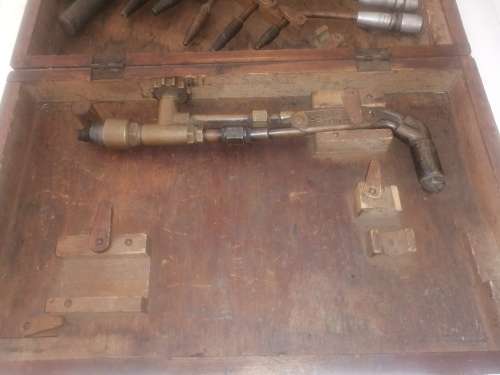 Gas cutting torch set in wooden box - not complete as per photos