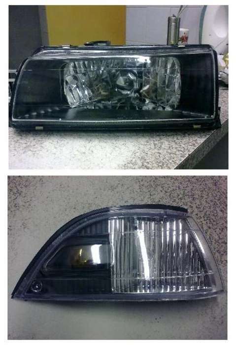 Toyota Twincam AE92 Clear Black Headlamp and Corner Lamp