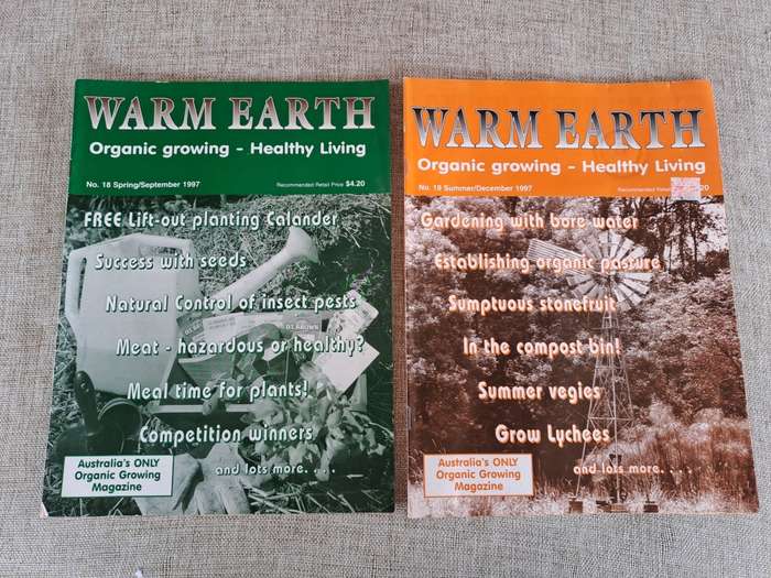 Warm Earth: Organic Growing - Healthy Living 1997 (2 magazines)