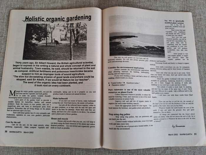 Warm Earth: Organic Growing - Healthy Living 2002 (3 magazines)