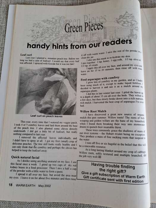 Warm Earth: Organic Growing - Healthy Living 2002 (3 magazines)