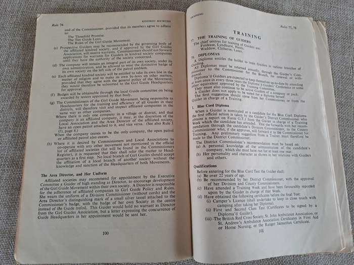 The Girl Guides, Policy Organisation Rules 1939 & 1943
