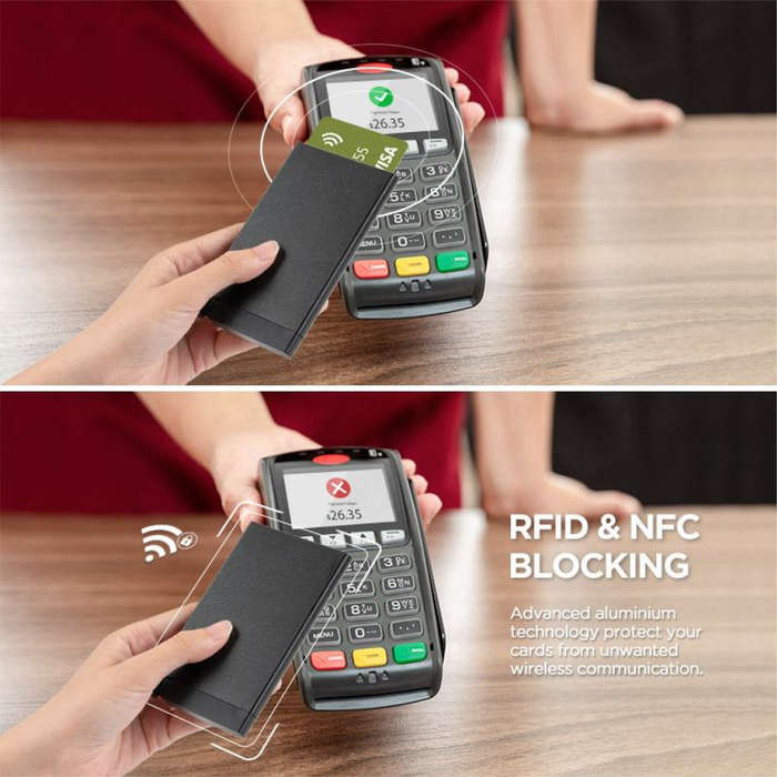 Pop-Up Wallet Card Holder RFID Block - Gold