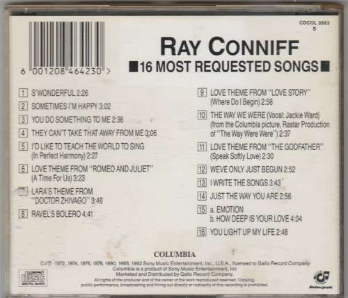 Ray Conniff - 16 Most requested songs