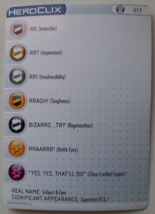 Heroclix #17 Bizarro