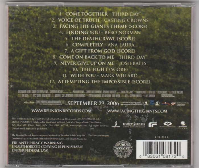 Facing the Giants soundtrack