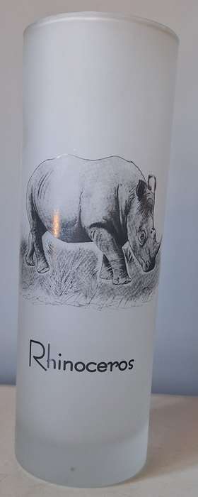 Big five themed glasses - Lion, Leopard, Rhino, Elephant, African buffalo 17cm tall
