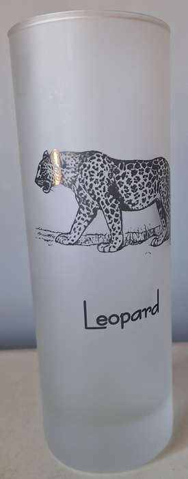 Big five themed glasses - Lion, Leopard, Rhino, Elephant, African buffalo 17cm tall