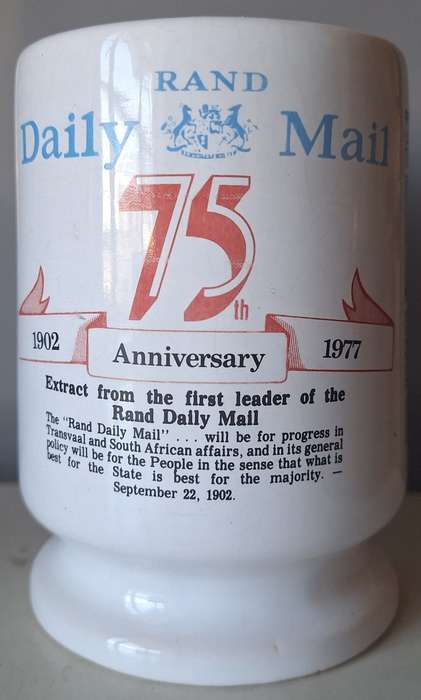 Rand Daily Mail 75th anniversary mug