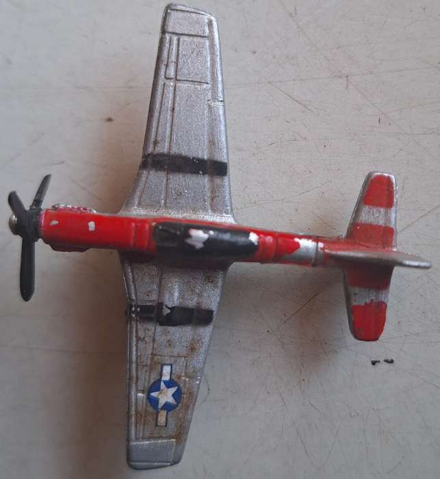 Tootsie Diecast P51 Mustang (6cm wide, 4.5 length)