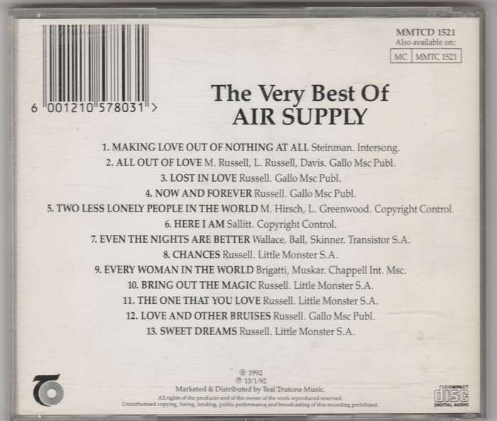 Very best of Air Supply