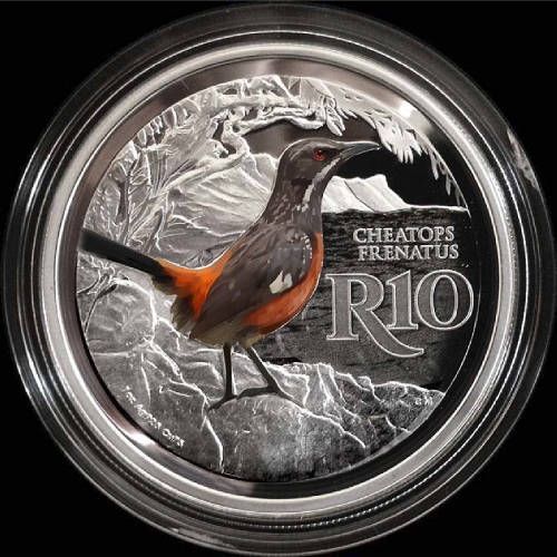 *#* 2016 SILVER SA MINT COLOURED COIN SERIES - Crown size Cape Rock Jumper *#*