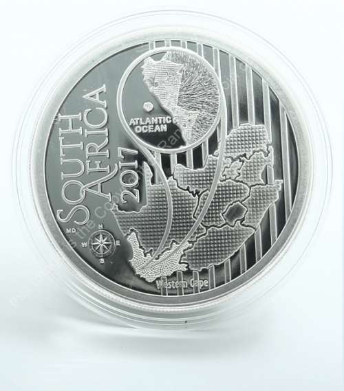 *#* NEW!!! - 2017 SILVER SA MINT COLOURED COIN SERIES - Crown size Blue Crane - *#*