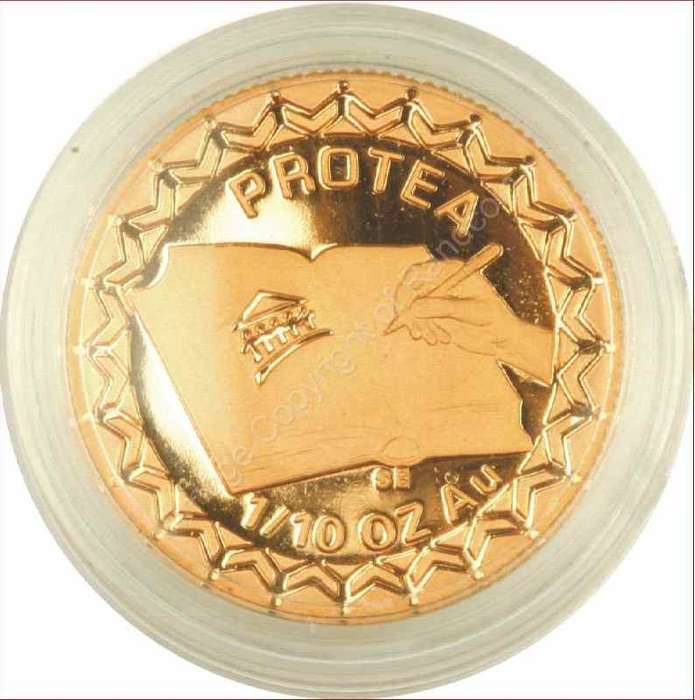 *#* 1996 One Tenth oz Gold Protea Constitution Mintage 1292 - COIN ONLY *#*