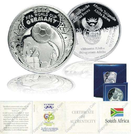 *#* 2005 FIFA Germany Handover SA Silver R2 Proof in cardboard holder *#*