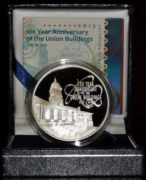 2013 Proof Silver R2 - 100 Year Anniversary of the Union Buildings