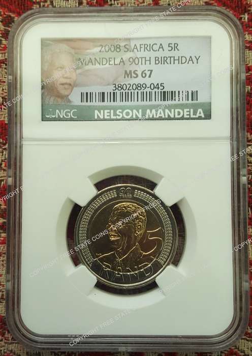 2008 Nelson Mandela 90th Birthday R5 MS67