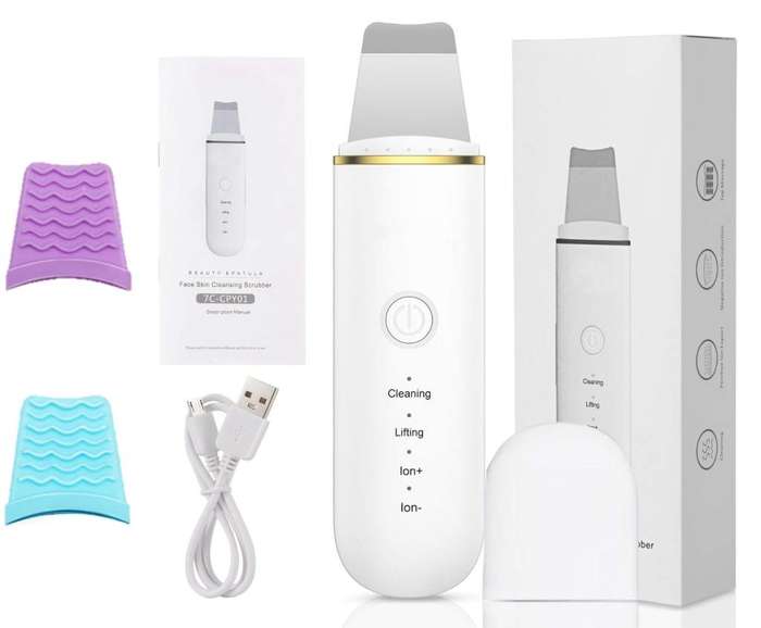 Ultrasonic Facial Scrubber Spatula for Deep Cleansing