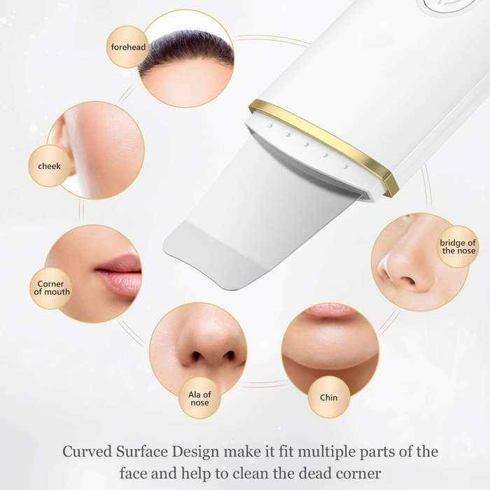 Ultrasonic Facial Scrubber Spatula for Deep Cleansing