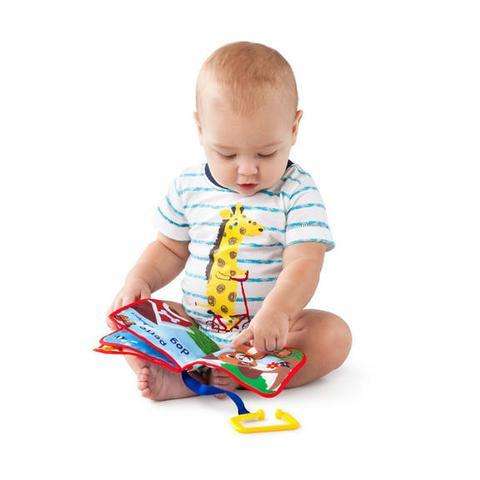 Chelino Tiffany Baby Camp Cot - White Dots with FREE Baby Einstein Explore & Discover Soft Book