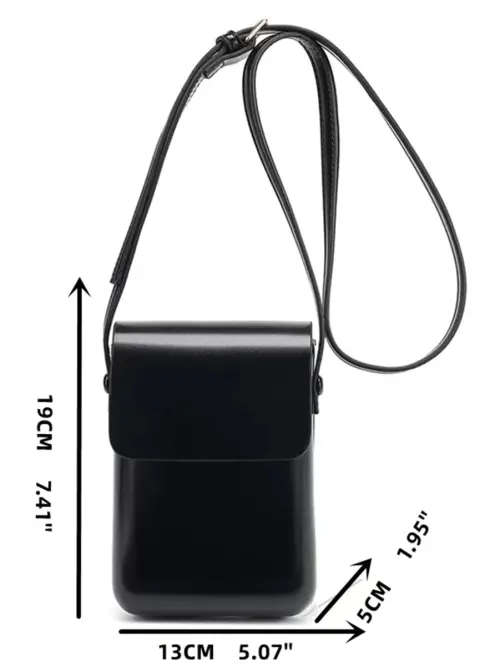 Wallets for Men & Women and Minimalist Sling Bag Unisex Crossbody Bag - Black Sling Bag + Brown