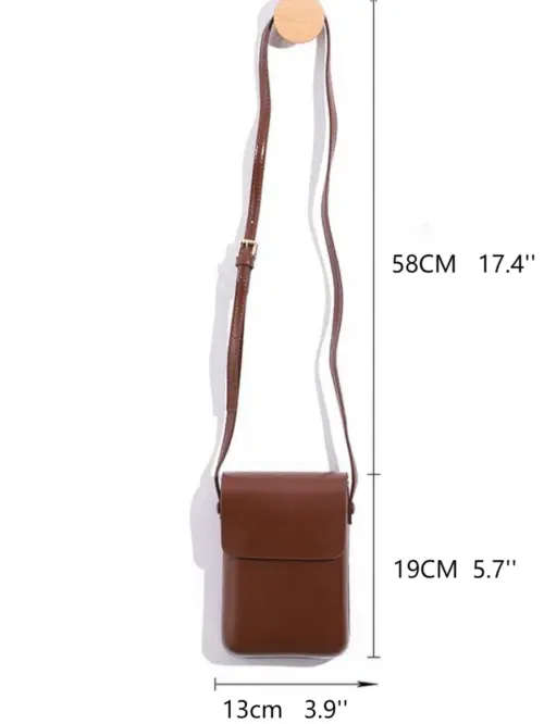 Wallets for Men & Women and Minimalist Sling Bag Unisex Crossbody Bag - Brown Sling Bag + Brown