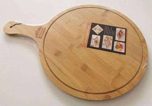 Pack of 10 -Home Mart 35/32cm Bamboo Pizza Plate Pizza Board Serving Plate -  35 cm
