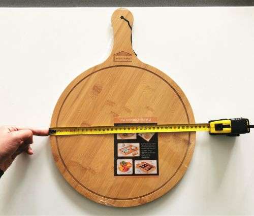 6 x Home Mart - 35/32cm Bamboo Pizza Plate Pizza Board Serving Plate