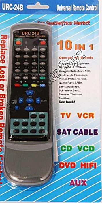 UNIVERSAL REMOTE CONTROL URC-24B (for South African Market).