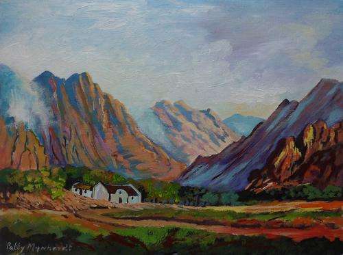 SPECIAL !!! Acrylic Painting by Patty Mynhardt "Mountain Scenery"