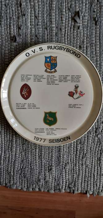 Rugby Commemorative Plate OFS 1977