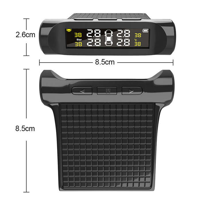Solar powered wireless TPMS tire pressure monitoring System