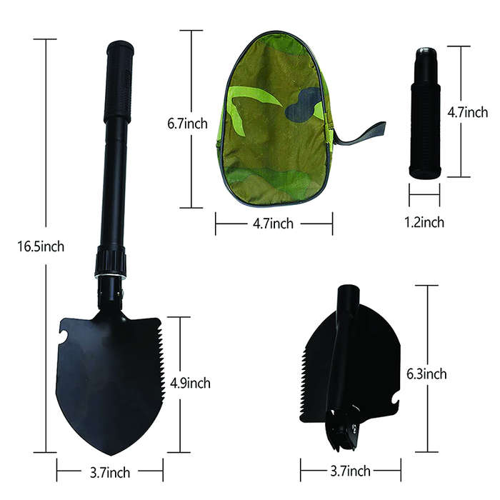 Convenient And Practical Folding Survival Shovel - a Mini Folding Shovel Tool Suitable For Car Emerg