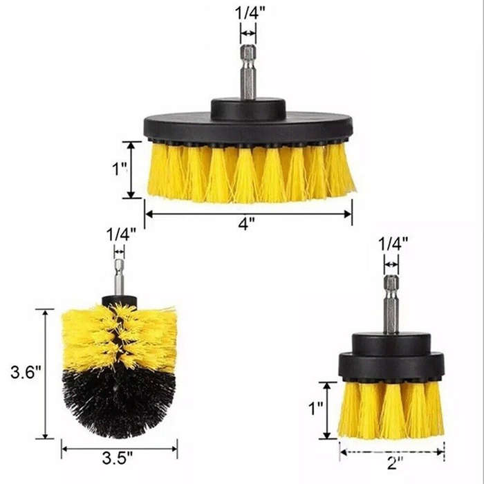 Quickly Clean Car Bathroom Wooden Doors With The Convenient Use Of The Drill Brush Attachment Kit An
