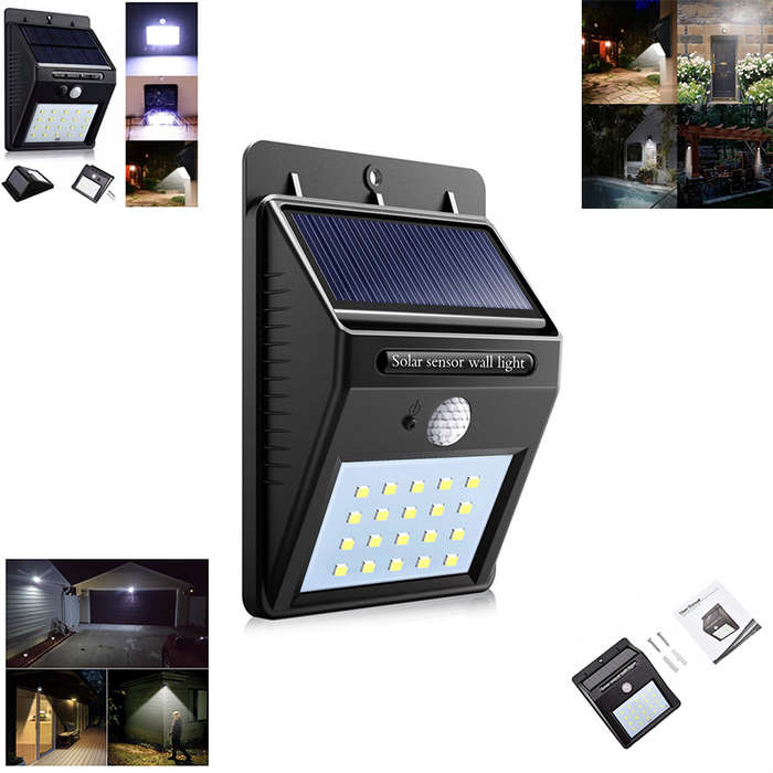 Safe And Practical Solar Pir Motion Sensor Security Wall Garden Light Outdoor Light