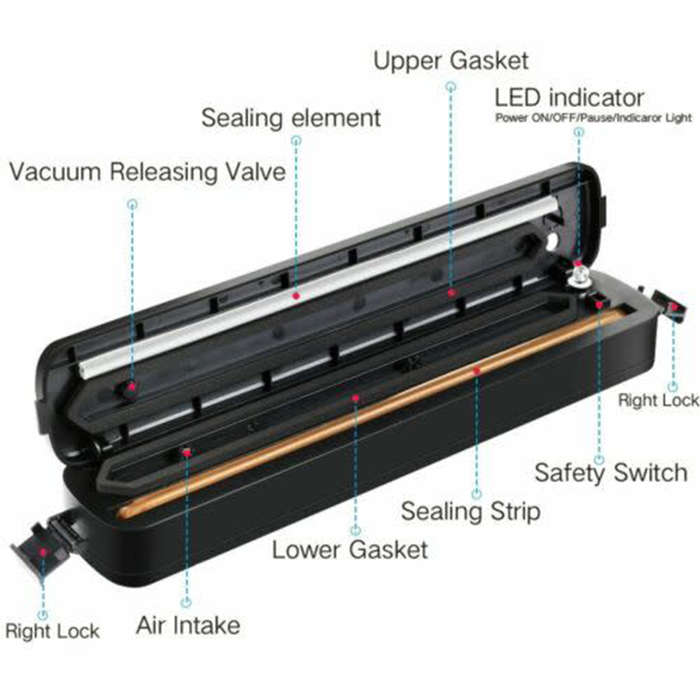 Convenient And Practical Electric Food Vacuum Sealer Bag Sealing Machine For Packaging Minimal Kitch