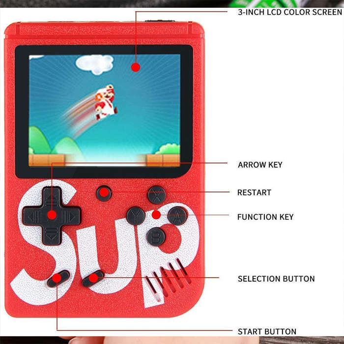 Carry Portable Mini Sup Handheld Game Console Handheld Game Console 400 In 1 Retro Classic Children`