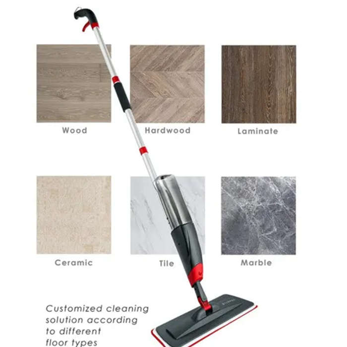 Convenient And Practical Premium Spray Mop For Floor Cleaning With Washable Pad And Refillable Spray