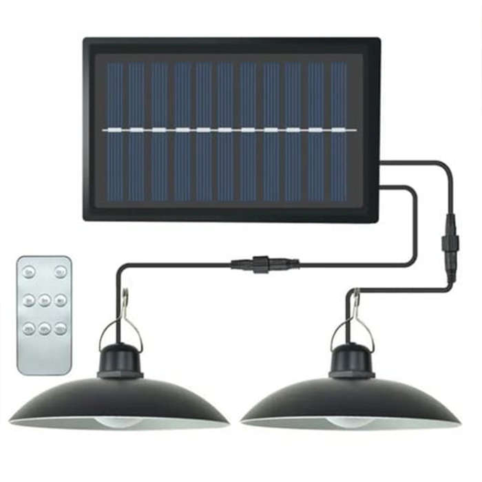 Convenient Led Solar Wall Light Home Garden Courtyard Double-Head Chandelier