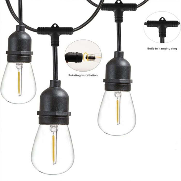 Exquisite 10M Waterproof LED Bulb String Lights Outdoor Street Garden Holiday String Lights