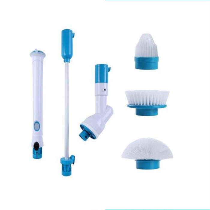 Multifunctional Cordless Tub And Tile Scrubber With 4 Replaceable Cleaning Brushes